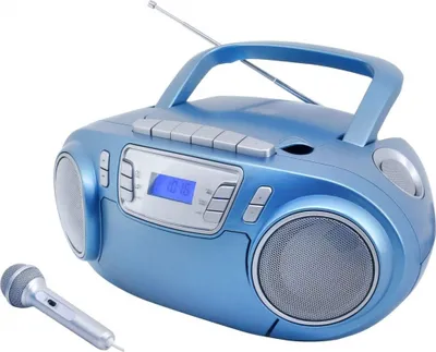 Image de SOUNDMASTER SCD5800BL Radio CD FM, USB, Cassette, Enregistreur radio incl. Microphone Bleu
