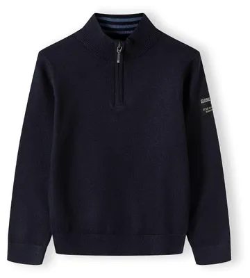 Minoti Pullover Dunkelblau für Jungen, Vorderansicht 2