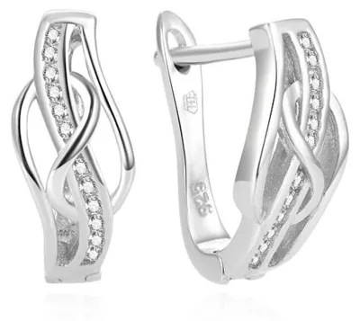 Produktbild von Elegante Silberohrringe mit Zirkonen AGUC1277L