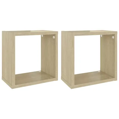 Zdjęcie produktu dla vidaXL Półki sześcienne 2 szt. dąb sonoma 26x15x26 cm