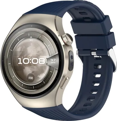 Produktbild von Armband für Huawei Watch 5 46 mm, Bizon Strap Watch Silicone T, Dunkelblau