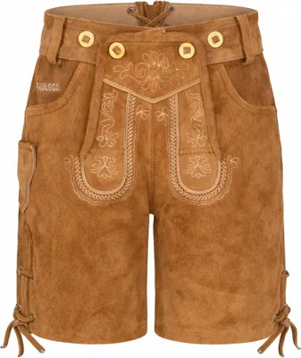 Immagine prodotto di PAULGOS Bambini Trachten Lederhose corti - KK1 - Vera pelle - Taglia 86 - 164