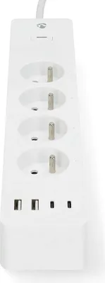 Obrázek produktu pro Nedis, zásuvková lišta WiFi 4x 3680W 2m se 4 porty USB, bílá