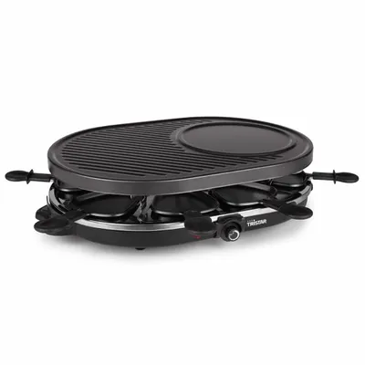 Produktbild von Tristar RA-2996 Raclette, 8 Person(en), Schwarz, Oval, 430 x 300 mm, Drehregler, 1200 W