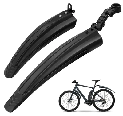 Produktbild von Fahrrad Schutzblech Set Verstellbar Universal Vorne Hinten 20-26 Zoll Schwarz