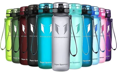 Produktbild von Trinkflasche Tritan BPA-frei 1000 ml Grau
