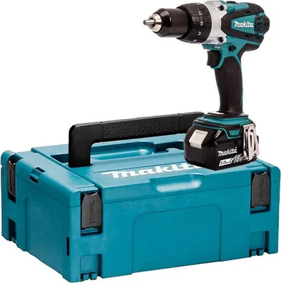 Image de Makita DHP458F1J Perceuse visseuse à percussion 18 V Li-Ion Ø 13 mm + 1x3 Ah + MAKPAC