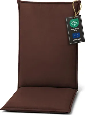 Produktbild von Pillows24 Sitzkissen Stuhl Outdoor - 120x50x8 cm / Braun – Kissen, Stuhlsitzkissen, Sitzpolster für Gartenmöbel, Gartenstuhl