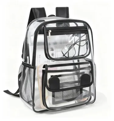 Produktbild von Durchsichtiger Rucksack PVC Wasserdicht Große Kapazität Stadiontasche 41x35x15cm