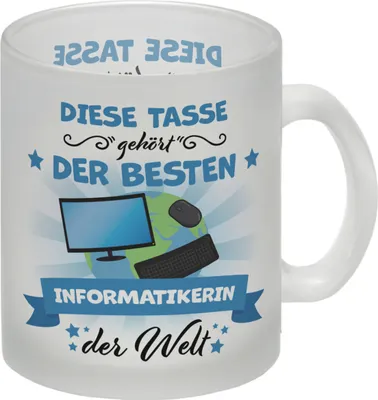Produktbild von Beste Informatikerin der Welt Glas Tasse