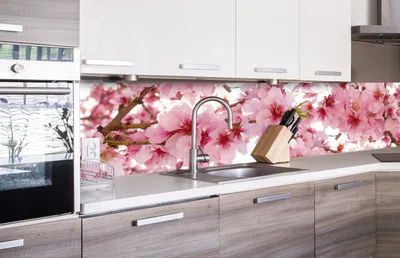 Produktbild von Küchenrückwand Folie selbstklebend APFELBLÜTE 260 x 60 cm - Klebefolie - Dekofolie - Spritzschutz für Küche -
