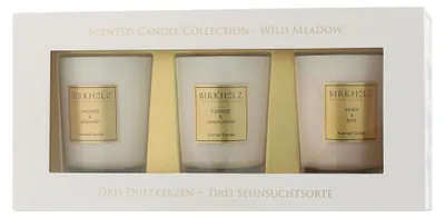 Zdjęcie produktu dla Birkholz mini świeczka zapachowa dzika łąka zestaw 3x60g
