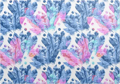 Produktbild von Federn und Punkte – Bodenschutzmatte – Stuhlunterlage 100x100 cm – Rutschfest – Hartbodenmatte