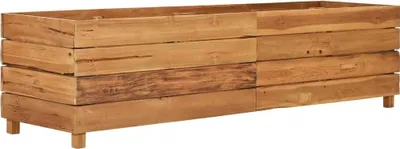 Produktbild von vidaXL Hochbeet 150x40x38 cm Teak Altholz und Stahl