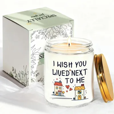 Productafbeelding van Geurkaars lavendel met citrus en cederhout, 200g, wit, cadeau voor vrouwen