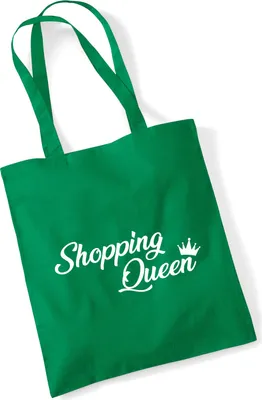 Produktbild von Huuraa Jutebeutel Shopping Queen 10 Liter Kelly Green Baumwolle Tasche Geschenkidee
