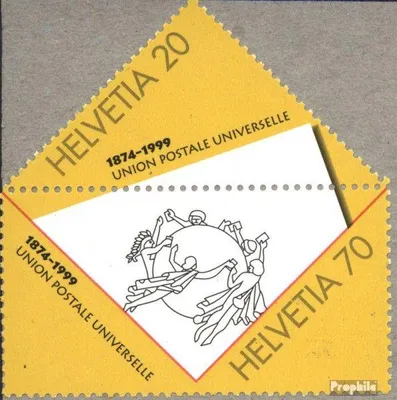 Produktbild von Briefmarken Schweiz 1999 Mi 1690-1691 Paar (kompl.Ausg.) gestempelt 125 J. Weltpostverein
