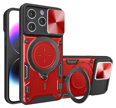 Produktbild von Techsuit CamGuard Pro Back Cover Hülle für Apple iPhone 14 Pro - Rot