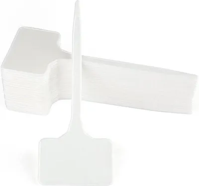 Produktbild von Pflanzengitter 50 Stück - Steckpflanzengitter - Pflanzmarken - Wetterfestes Kunststoff - 15 cm Länge - Weiss