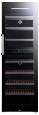 Produktbild von Midea MDRW562FGG22, Weinkühler mit Kompressor, Freistehend, 193 Flasche(n), G, Innenbeleuchtung, Schwarz