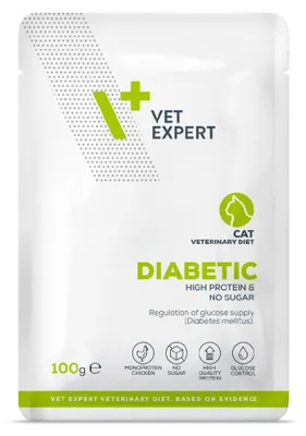 Zdjęcie produktu dla Karma dla kotów VETEXPERT Diabetic Cat Kurczak 100 g