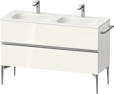 Image de Duravit Sivida Meuble sous-lavabo, 2 tiroirs, poignée profilée chromée, 1280x477x592mm, pour Sivida, SV4654010220000