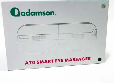 Produktbild von Adamson A70 - NEU 2024-2 in 1 Augenmassagegerät mit Wärme und Kühlung gegen Migräne + Trockene Augen + Augenringe | Wiederaufladbar, Bluetooth Musik + Besserer Schlaf - Schwarz
