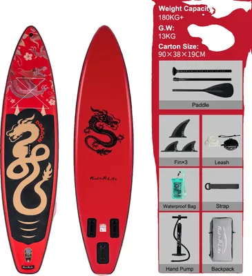 Produktbild von Aufblasbares Stand-Up-Paddle-Board, Tragfähigkeit 180KG+, langlebiges PVC-Material, inklusive Paddel und Zubehör, FR17S