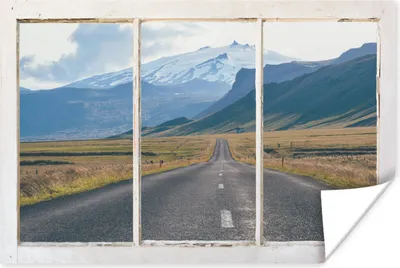 Produktbild von MuchoWow® Poster Aussicht - Straße - Berg 120x80 cm - Bilder