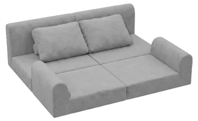 Immagine prodotto di Divano letto pieghevole, poltrona trasformabile multifunzionale (grigio)