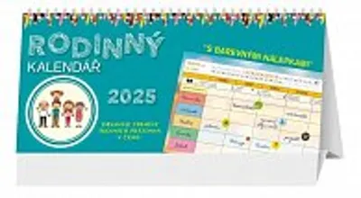 Obrázok produktu pre Kalendár 2025 Rodinný, stolný, 29,7 x 13,8 cm