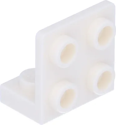Image de Angle LEGO : 25 équerres 1x2/2x2, 90°, blanc
