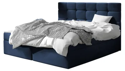 Produktbild von MIRJAN24 Boxspringbett Luanda, Doppelbett mit zwei Bettkästen und Matratze, Ehebett (Farbe: Polo 891, Größe: 180x200 cm)