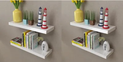 Produktbild von Maison Exclusive - Wandregale 4 Stk. Weiß 60 cm