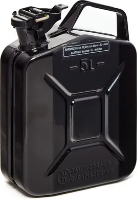 Produktbild von Oxid7® by BW Kraftstoffkanister Metall Benzinkanister 5 Liter - Schwarz RAL 9005 - UN-Zulassung - Hergestellt in Europa