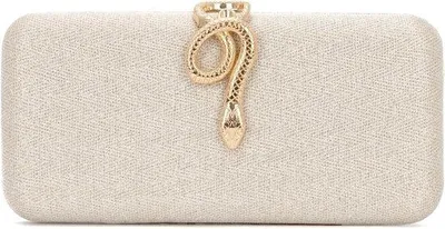 Productafbeelding van Clutch tas voor dames - slangenprint - sprankelende sluiting - perfect voor bruiloften