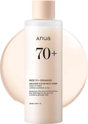 Produktbild von ANUA - Rice 70 Glow Milky Toner, 250ml - nawilżająco-rozświetlający tonik do twarzy