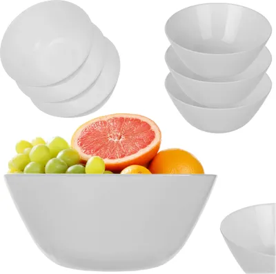 Zdjęcie produktu dla KADAX szklana salaterka 18cm biała 3 szt.
