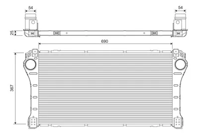 Produktbild von VALEO 818375 Ladeluftkühler LLK für TOYOTA AURIS (NRE15, ZZE15, ADE15, ZRE15, NDE15) Turbo Intercooler