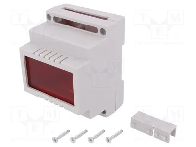 Immagine prodotto di 1x Alloggiamento: per montaggio su guida DIN. Dimensioni: Z: 64,7 mm, X: 69,7 mm, Y: 89 mm. Materiale: Polistirene (Z100JFCZ PS)