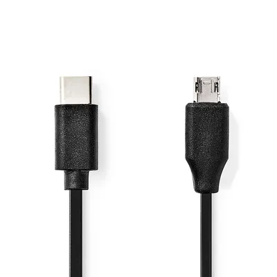 Produktbild von Nedis CCGB60750BK10, 1 m, USB C, Micro-USB B, USB 2.0, 4,8 Gbit/s, Schwarz