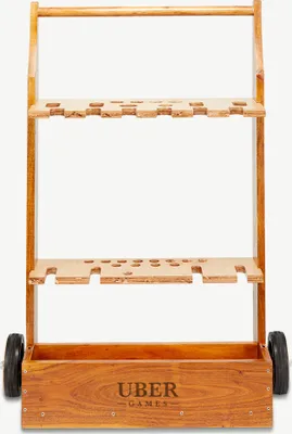 Produktbild von Croquet Rollwagen – ergänzendes Krocketset – hochwertiges Hartholz – für 4 bis 6 Spieler