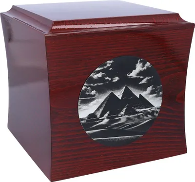 Produktbild von Urne Mit Den Pyramiden Von Gizeh. Thematische Urne Für Asche Und Feuerbestattungsurne