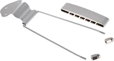 Zdjęcie produktu dla Mostek gitarowy, mostek gitarowy Trapez Części zamienne Mostek gitarowy Trapez Metalowy nóż Mostek gitarowy Akcesoria zapasowe (SREBRNY)