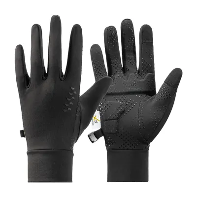 Produktbild von ROCKBROS Winter Fahrradhandschuhe Langfinger Winddicht Touchscreen mit Fleece-Innenfutter für Rennrad MTB E-Bike Schwarz XXL