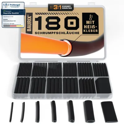 Obrázok produktu pre BAURIX® sada zmršťovacích hadičiek 180 kusov I 3:1