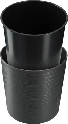 Produktbild von Blumentopf Übertopf - 30 cm Durchmesser - Kunststoff - Leicht und robust - Für innen/außen - Graphitgrau
