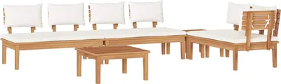 Produktbild von "2026 MODERNE" Gartensofa-set - elegantes Design - Sitzgruppe mit Sofa, Tisch - 5 pcs Braun und Creme - Terassenmöbel NeuMöbel723694