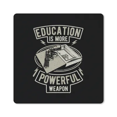 Produktbild von MuchoWow® Mauspad Mousepad Pistole - Vintage - Zitat 30x30 cm - Mousepads - Maus Mat - Pad - Mausunterlage - Gaming