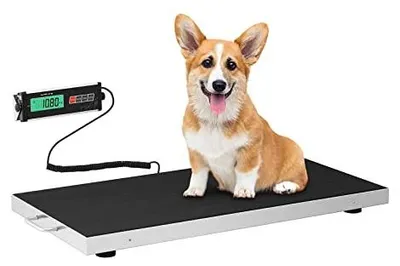 Produktbild von Bodenwaage 300 kg / 100 g Antirutschmatte LCD Tierwaage Industriewaage